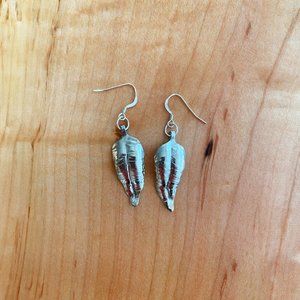 Sparkling Silver Leaf Earrings